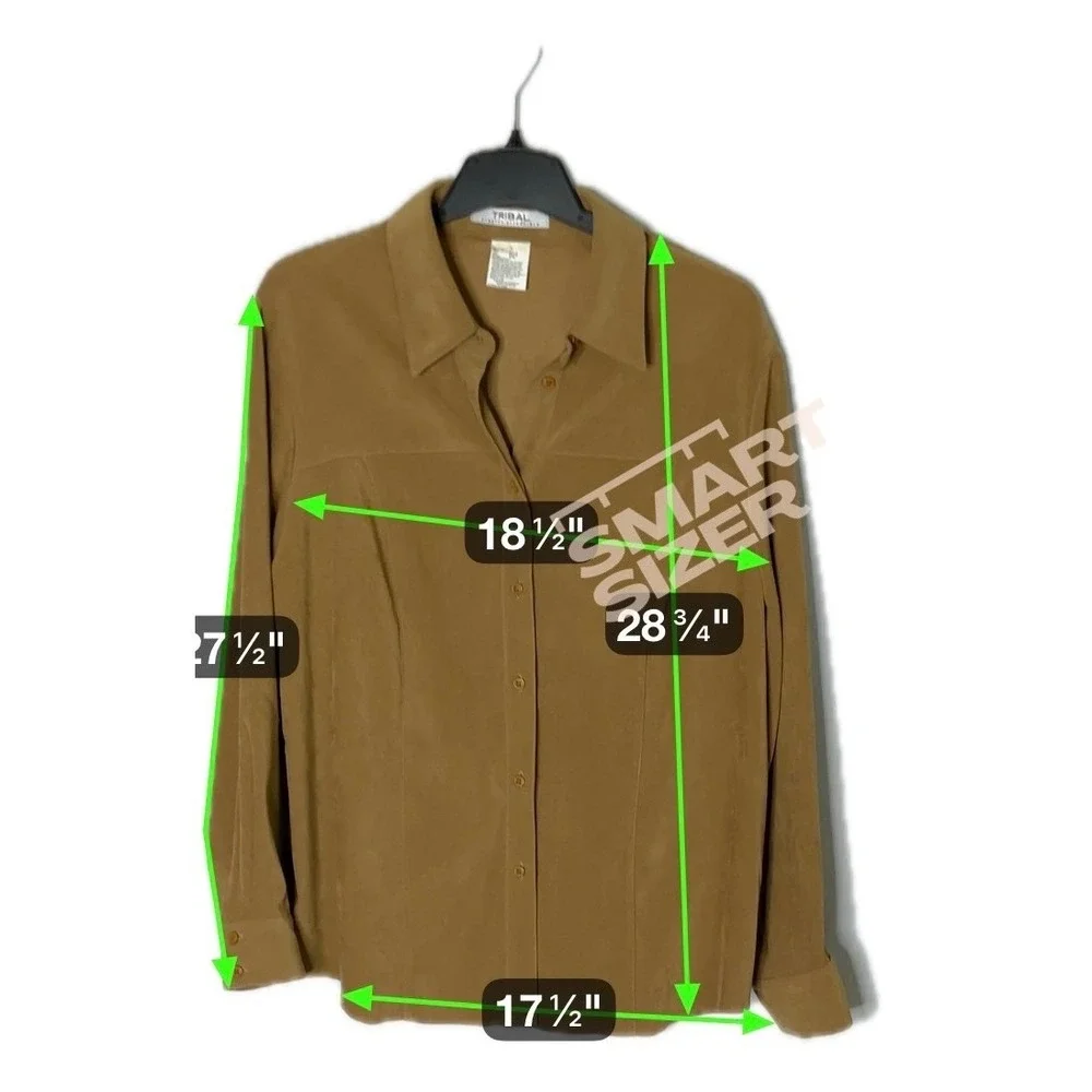 Tribal Stretch 3 Piece  Career‎ Outfit Pants Skirt Button Up Shirt Camel Size 14